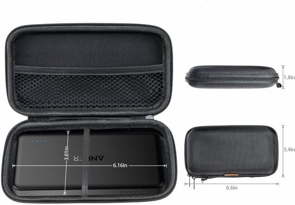 GLCON Portable Protection Hard EVA Case for External Battery,Cell Phone,GPS,Hard Drive,USB Charging Cable,Carrying Bag Mesh Inner Pocket,Zipper Enclosure,Universal Travel Pouch Bag - Image 5