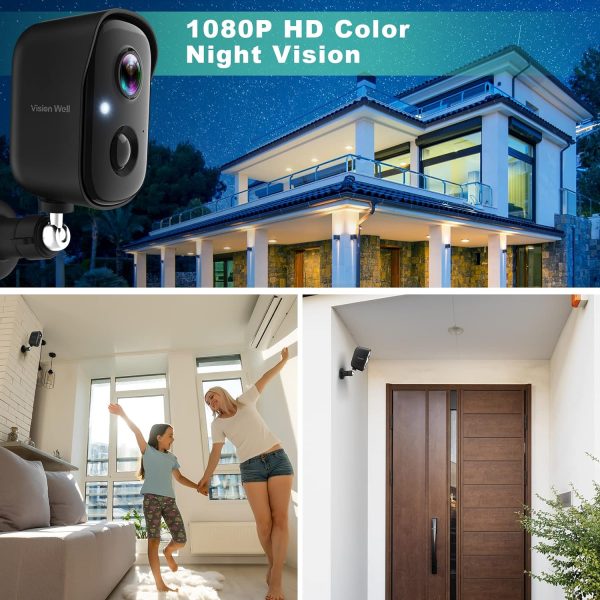 Security Cameras Wireless Outdoor, 2K Battery Powered AI Motion Detection Spotlight Siren Alarm WiFi Surveillance Indoor Home Camera, Color Night Vision, 2-Way Talk, Waterproof, Cloud/SD Storage - Image 5